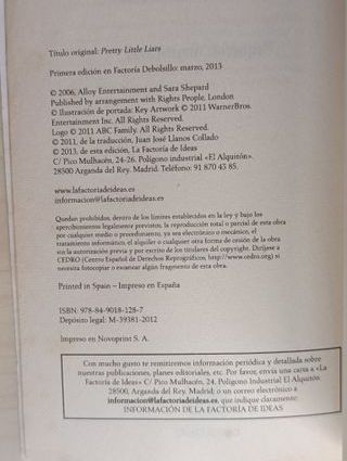 Libro Pequeñas Mentirosas de Sara Sephard