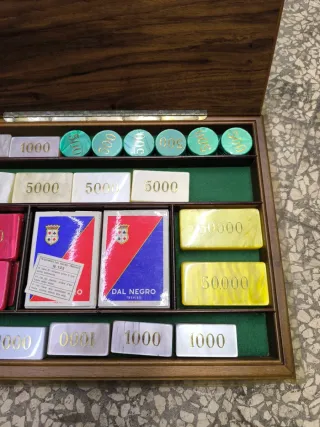 Set gioco DAL NEGRO vintage carte e fiches