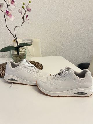Zapatillas Skechers Talla 38 Unisex Blancas