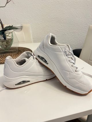Zapatillas Skechers Talla 38 Unisex Blancas