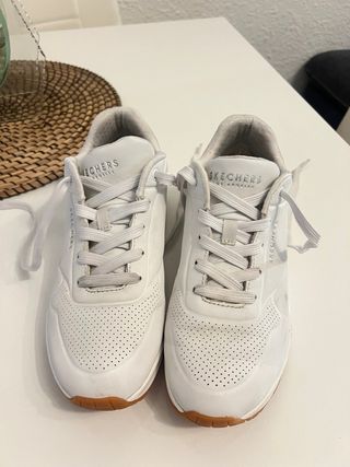 Zapatillas Skechers Talla 38 Unisex Blancas