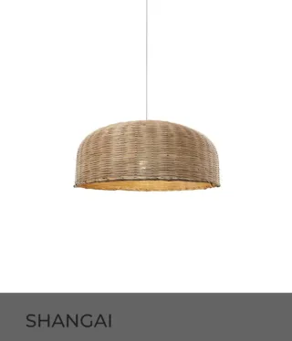 Lampada a sospensione Shangai in bambù