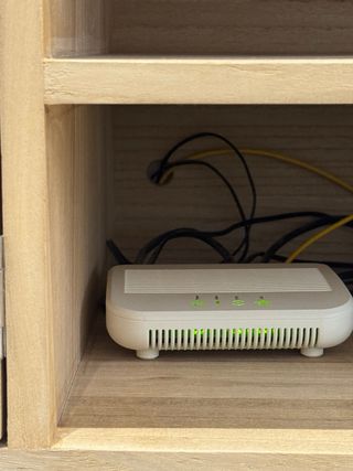 Mueble TV Ratan y Madera Flotante