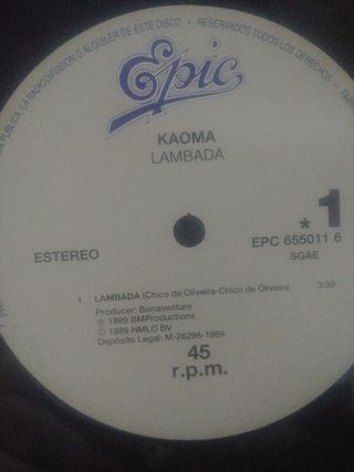 Vinilo Lambada Kaoma Latino
