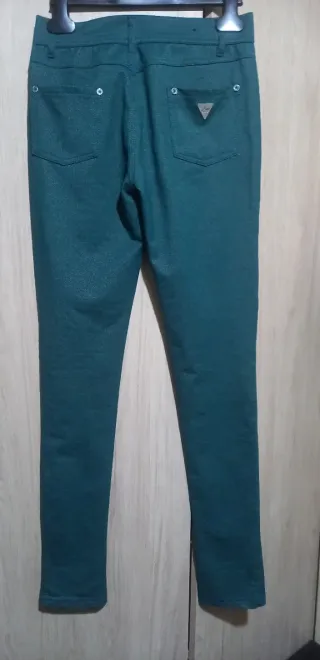 Pantalón elástico mujer verde