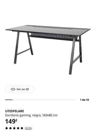 Mesa de escritorio negra