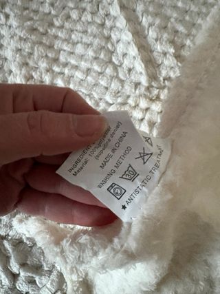 Coperta plaid bianca