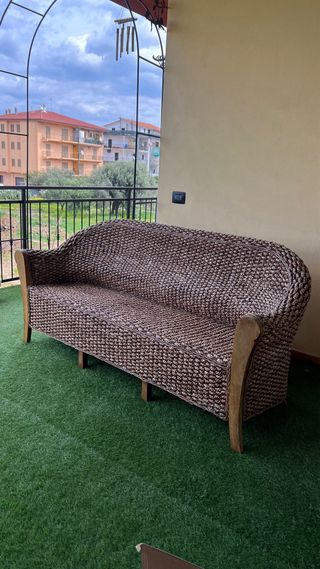 Divano 3 posti in bambù