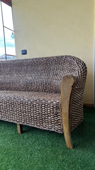 Divano 3 posti in bambù