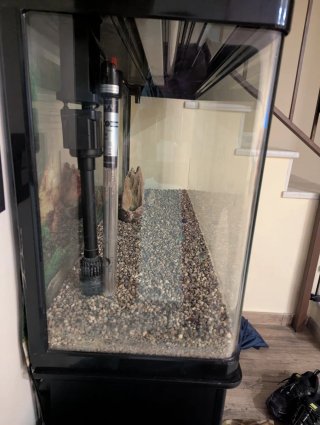 Acuario completo con mueble negro