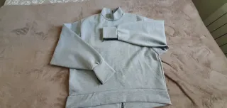 Chaqueta Sudadera Cremallera Gris