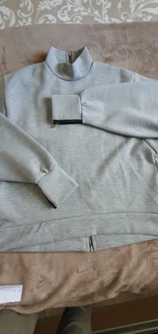 Chaqueta Sudadera Cremallera Gris