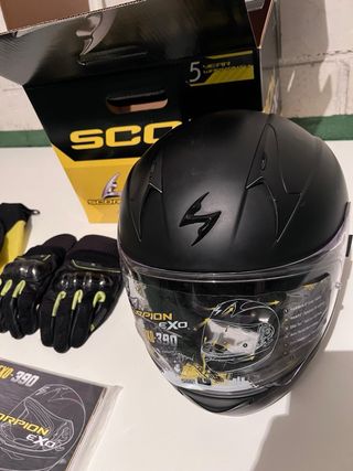 Casco Scorpion EXO-390 Talla L Negro Mate
