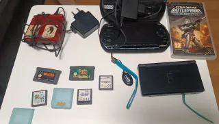 Consola Sony PSP Negra + Accesorios y Juegos