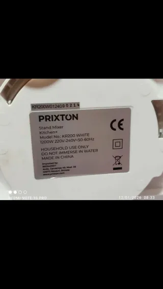 Amasadora PRIXTUN Blanca