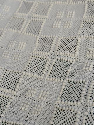 Colcha crochet garbanzo hecha a mano