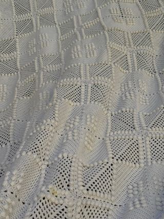 Colcha crochet garbanzo hecha a mano