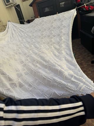 Colcha crochet garbanzo hecha a mano