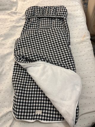 Saco carrito bebé invierno cuadros sin usar