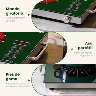 Placa vitrocerámica portátil 2000W