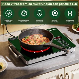Placa vitrocerámica portátil 2000W