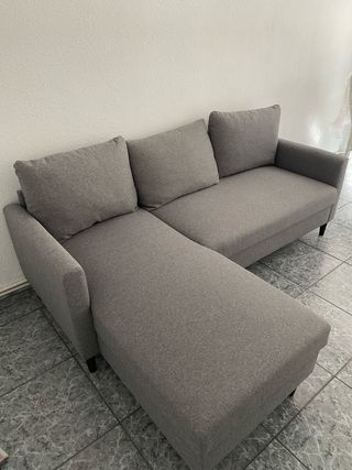 Sofá Chaise Longue Gris
