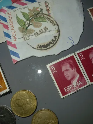 Lote Sellos y Monedas Francesas