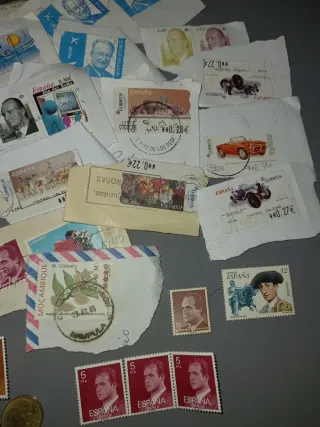 Lote Sellos y Monedas Francesas