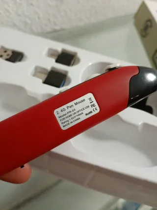 Ratón Lápiz Óptico Inalámbrico (Rojo)