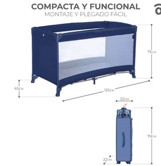Cuna de viaje portátil multicolor