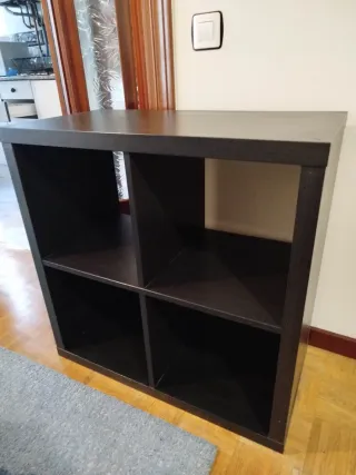 Estantería Negra Ikea Kallax 4 Cubos