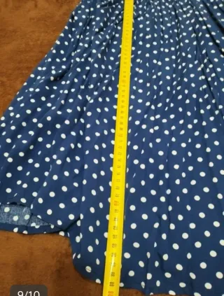 Vestido azul con lunares, talla M