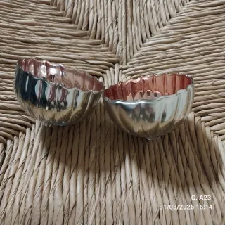 2 Portavelas de cristal