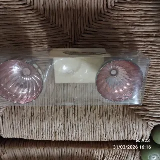 2 Portavelas de cristal