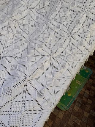 Colcha crochet garbanzo hecha a mano