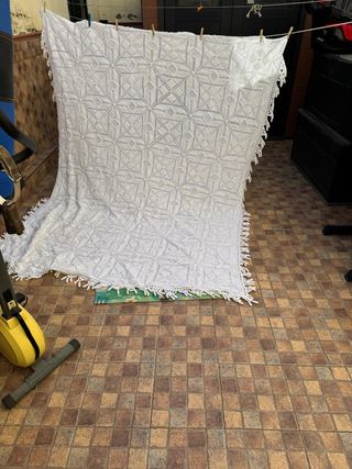 Colcha crochet garbanzo hecha a mano