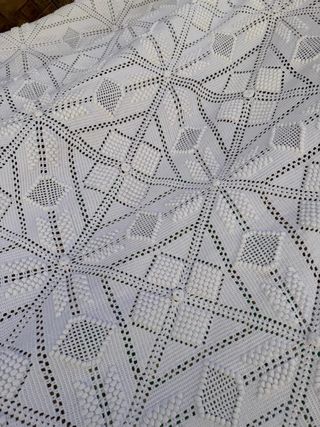 Colcha crochet garbanzo hecha a mano