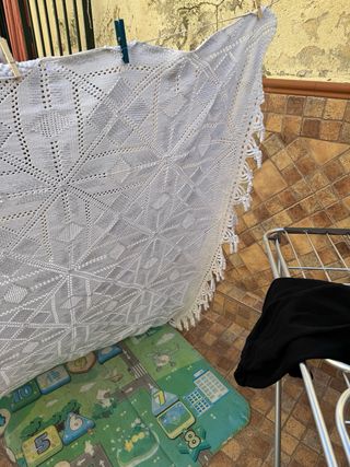 Colcha crochet garbanzo hecha a mano