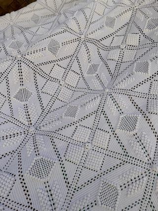 Colcha crochet garbanzo hecha a mano