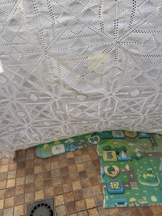 Colcha crochet garbanzo hecha a mano