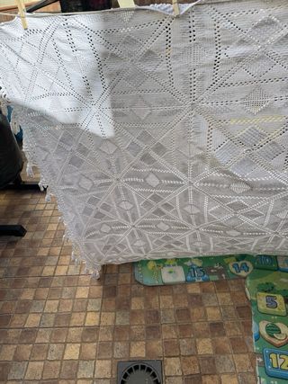 Colcha crochet garbanzo hecha a mano