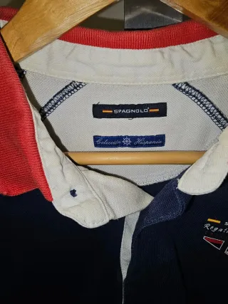 Polo Hombre Azul bicolor Spagnolo Club Nautico