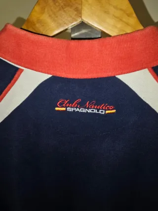 Polo Hombre Azul bicolor Spagnolo Club Nautico