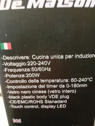 Piastra ad induzione De Maison 2000W