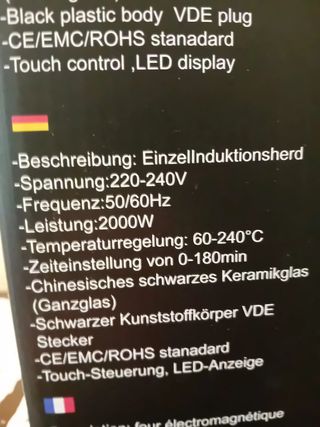 Piastra ad induzione De Maison 2000W