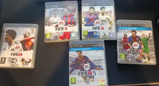 Lote 5 Juegos FIFA PS3: 09, 11, 12, 13, 14