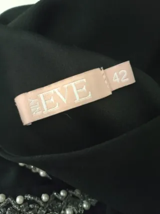 Abito lungo nero con scollo gioiello tg 42