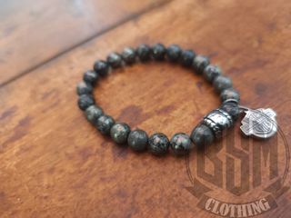 Bracciale Harley Davidson pietre grigio scuro