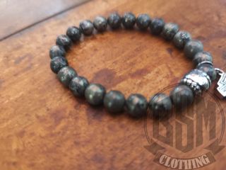 Bracciale Harley Davidson pietre grigio scuro
