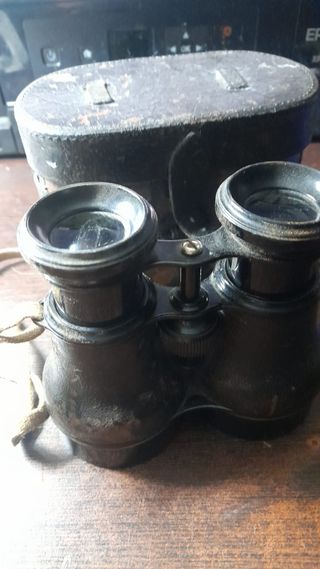 Prismáticos Franceses Antiguos con Estuche cuero